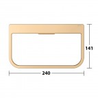 Keuco Moll dvieļu turētāju riņķis, Brushed brass 4