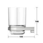 Keuco Moll glāze ar turētāju, Stainless steel 2