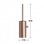 Keuco Moll tualetes birstes komplekts pie sienas, Brushed rose gold 5