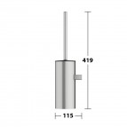 Keuco Moll tualetes birstes komplekts pie sienas, Stainless steel 5