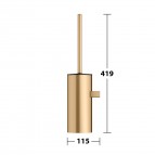 Keuco Moll tualetes birstes komplekts pie sienas, Brushed brass 5