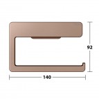 Keuco Moll tualetes papīra turētājs, Brushed rose gold 4