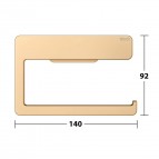 Keuco Moll tualetes papīra turētājs, Brushed brass 4