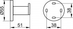 KEUCO PLAN Крючок для полотенца, хром 3