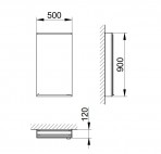 KEUCO Royal Modular 2.0 spoguļskapis 50x90x12 cm , Aluminium silver 5