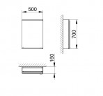 KEUCO Royal Modular 2.0 spoguļskapis 50x70x16 cm , Aluminium silver 5