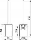 KEUCO Tualetes birstes komplekts Plan, Matt Black 2