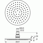 Ideal Standard Idealrain Soft dušas galva Ø200 mm, hroms 2