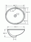 Kohler izlietne 43x36 cm 2