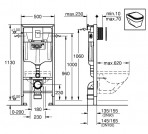 Komplekts Olympia pods + Grohe Rapid SL rāmis 5