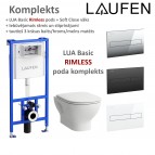 Komplekts Laufen LUA Basic Rimless pods + SC vāks + rāmi + taustiņš 