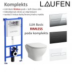 Комплект Laufen LUA BASIC унитаз Rimless + крышка SC + рама + клавиша