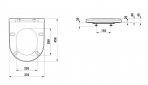 Komplekts Rāmis + pods Pro X Rimless Silent flush + SC vāks +Taustiņš  20