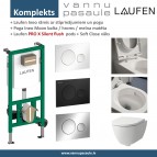 Komplekts Rāmis + pods Pro X Rimless Silent flush + SC vāks +Taustiņš 