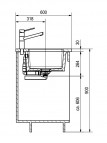 KUBUS KBK 110-50 pabūvejamā keramiskā izlietne ar PushKnob vadību 4