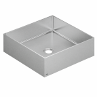 KWC izlietne uz virsmas 400x400x110 mm, Nerūsējošais tērauds