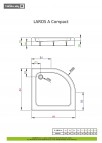 Laros A Compact dušas paliktnis 85x85 cm 2