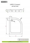 Laros E Compact dušas paliktnis 100x80 cm 2