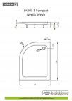 Laros E Compact dušas paliktnis 100x80 cm 3