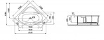 Laufen Solutions угловая ванна,150x150 cm 2