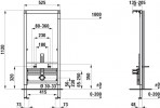 Laufen LIS CB1 рама для биде, 525x135 mm, h=1120 mm 2