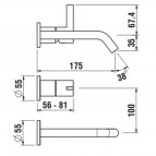 Laufen Kartell izlietnes maisītājs Simibox 2-Point 175mm, hroms  2