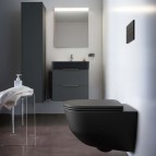 Laufen Komplekts pods Pro new Rimless + rāmis + poga melns matēts 3