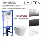 Komplekts Laufen LUA Rimless pods + SC vāks + rāmi + taustiņš 