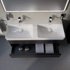 Laufen Pro X dubultā izlietne 120x46,5 cm, Balta 9