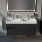 Laufen Pro X dubultā izlietne 120x46,5 cm, Balta 8