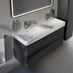 Laufen Pro X dubultā izlietne 120x46,5 cm, Balta 7