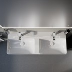 Laufen Pro X dubultā izlietne 120x46,5 cm, Balta 5