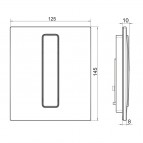 Laufen Urinal INEO AU101 tualetes skalošanas taustiņš, White 2