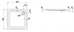 Laufen solutions dušas paliktnis 80x80 cm 2
