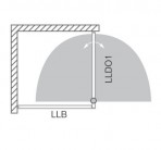 LLB dušas siena 70 cm 3