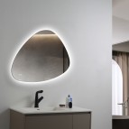 Duschy spogulis ar LED apgaismojumu un apsildi 85x75 cm 2