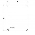 Duko NIVEO spogulis ar LED apgaismojumu 40x60 cm 3