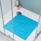 Leisure pretslīdošais paklājs, 53x53 cm, PVC, zils 2