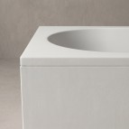 Libero 180 akmens masas vanna 179.5x79.5x65.5 cm, Balta 2