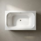Libero Duo akmens masas vanna 190x120x68 cm, Balta 6