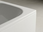 Libero Duo akmens masas vanna 190x120x68 cm, Balta 7
