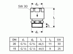 Līkums 1/2a x (3/8x10) 2