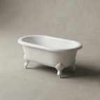 Lilu akmens masas vanna ar kājām 80x42x35.5 cm, Balta 7