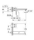 Lineare cмеситель однорычажный для раковины L-Size 2