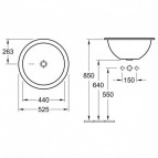 Loop izlietne 52.5 cm, balta 3