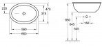 Loop раковина 66x47 см, белая 2