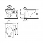 Lyra Plus Rimless подвесной унитаз + Soft Close крышка, белый 5