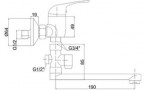 Magma MG-3233 cмеситель для ванны с душевым компл. 3