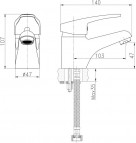 Смеситель для керамической мойки BORA Standard, хром 2