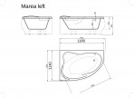 Marea akmens masas vanna 169x114x66.5 cm, Balta 9